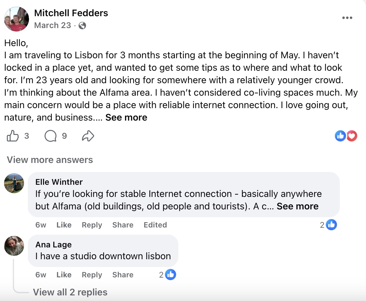 Facebook screenshot 1